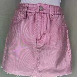 H&M Blush Pink Denim Mini Skirt